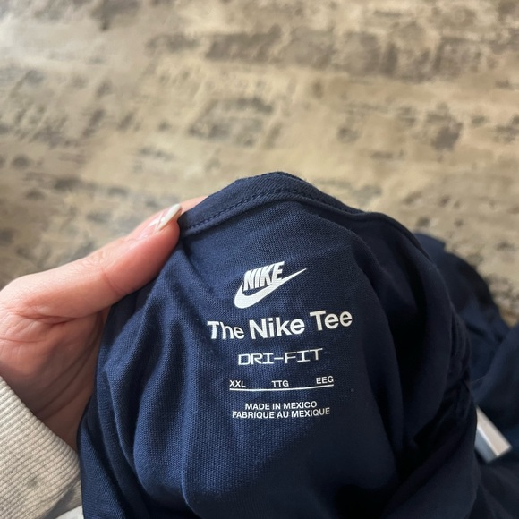 NWT Nike Navy Blue Dri-Fit Hoodie Tee Size XXL - Picture 5 of 5